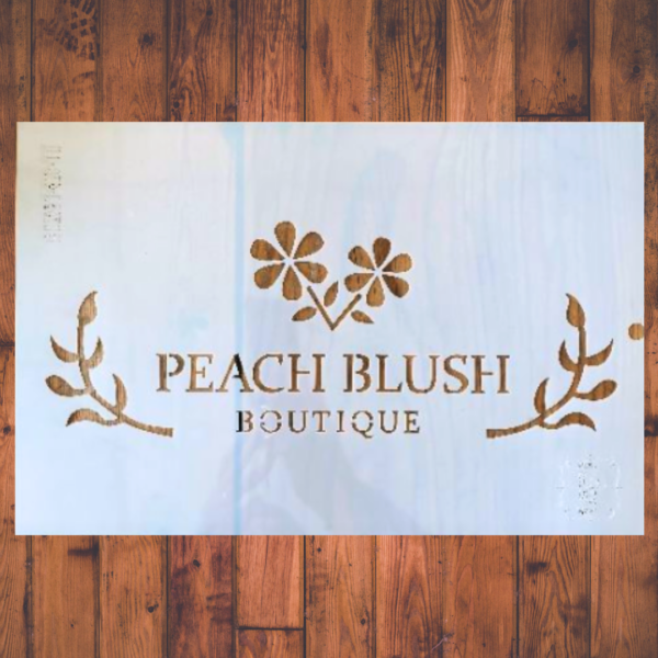 Stencil Peach Blush