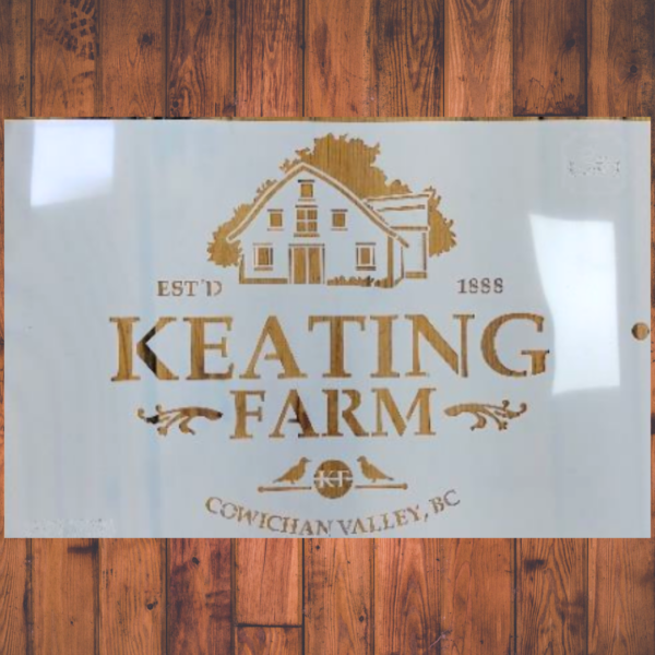Stencil Keating Farm