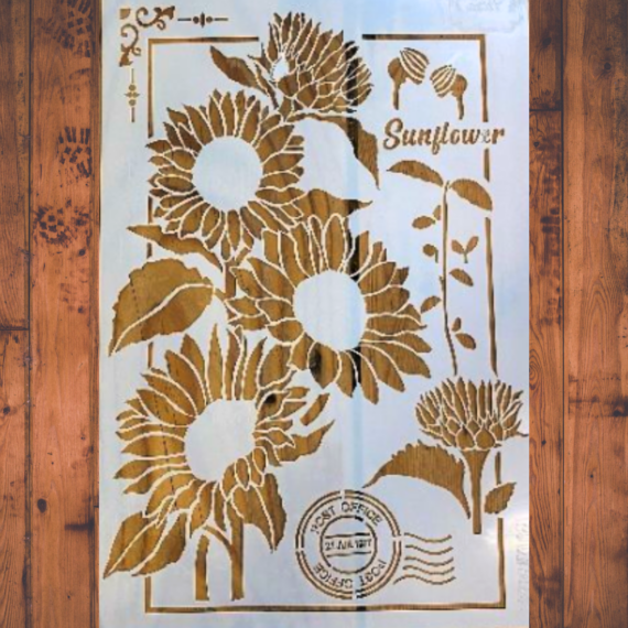 Stencil Sunflowers