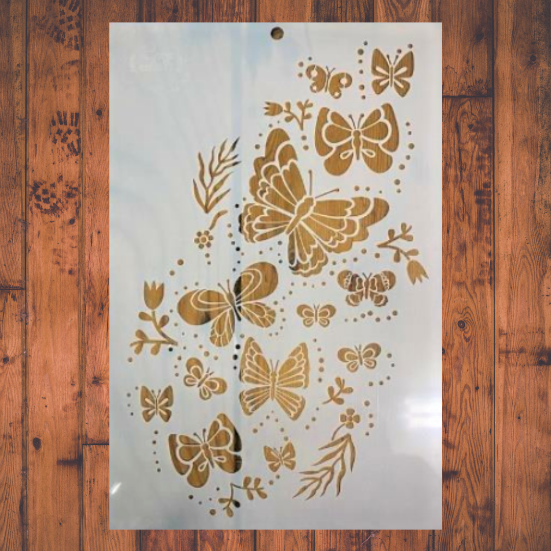 Stencil Conjunto Mariposas