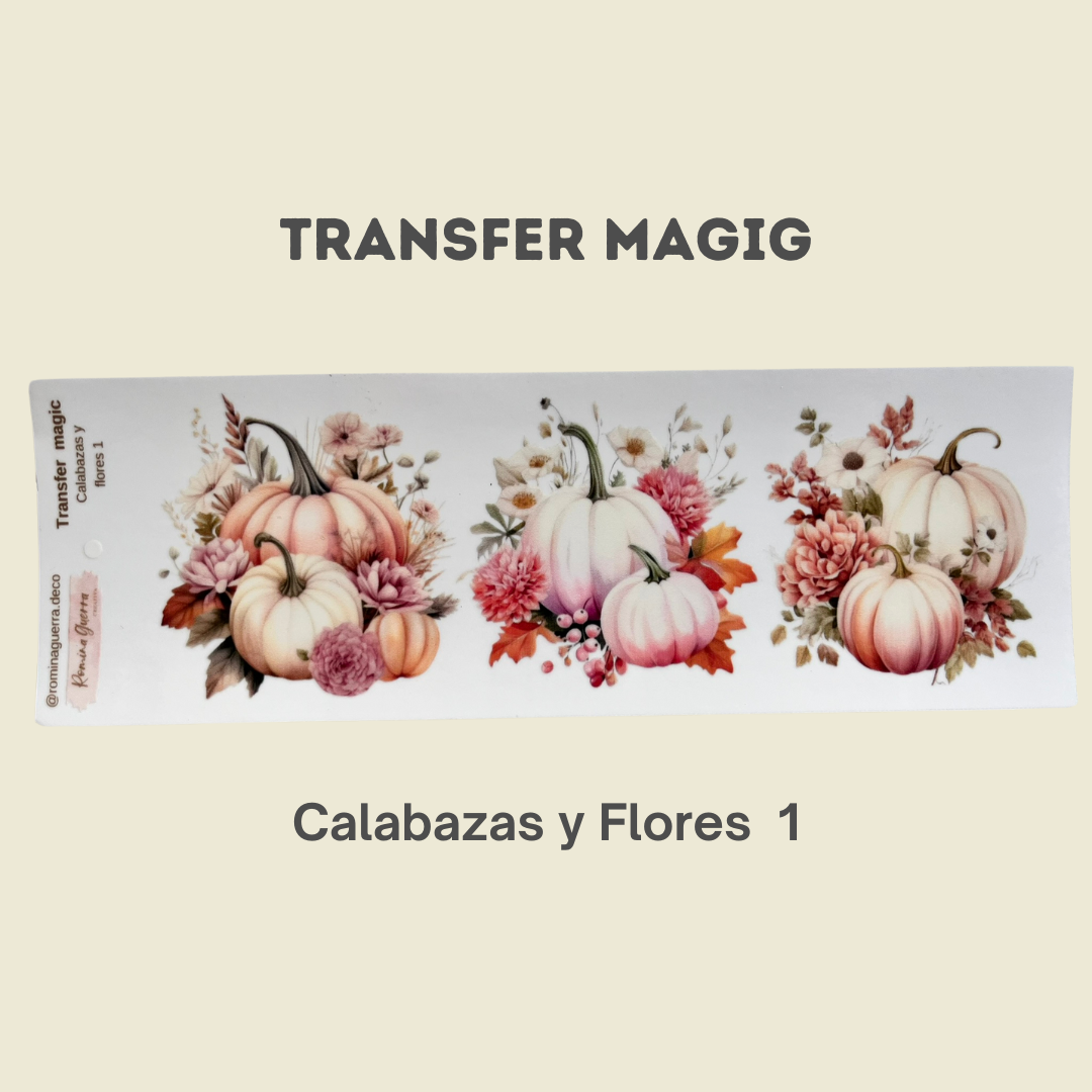 Transfer Magic Calabazas y Flores 1