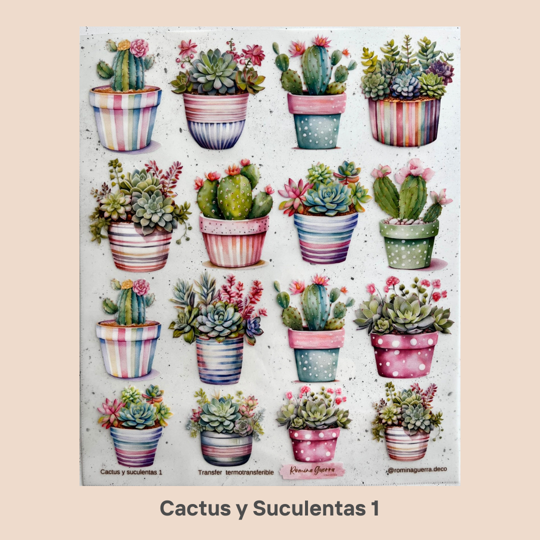 Folex Termotransferibles - Cactus y Suculentas 1