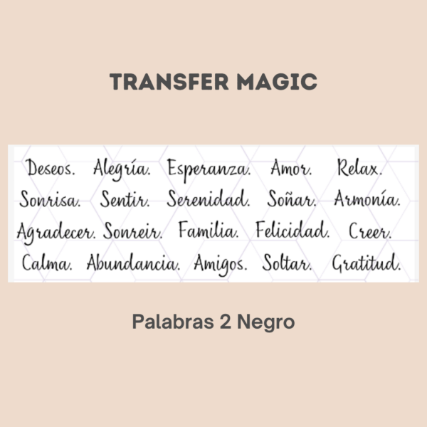 Transfer Magic Palabras 2 Negro